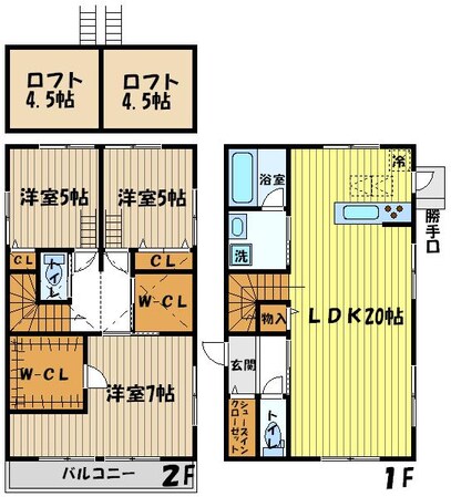 グランカスケードの物件間取画像